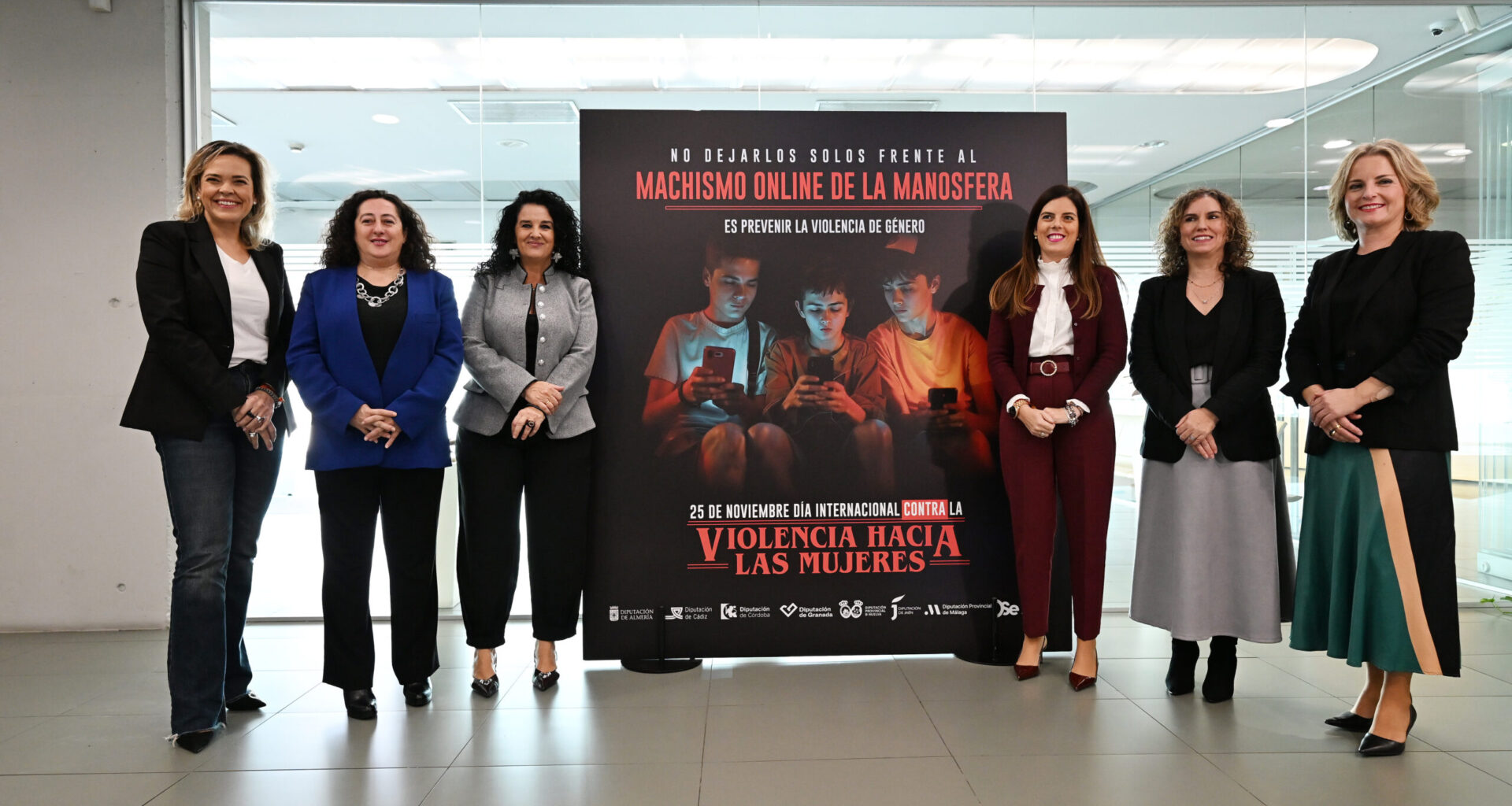 Las ocho diputaciones andaluzas se unen en la campaña del 25N para incidir en la necesidad de educar en igualdad y de prevenir el machismo online